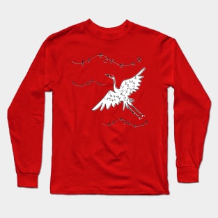 Sandhill Crane Flying Long Sleeve T-Shirt